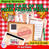 Pizza Fractions Magical Mystery 2nd & 3rd Grade Print & Di