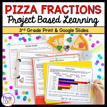 Preview of Pizza Fractions PBL - 3rd Grade Math Project Based Learning