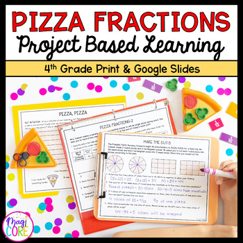 Preview of Pizza Fractions PBL - 4th Grade Math Project Based Learning