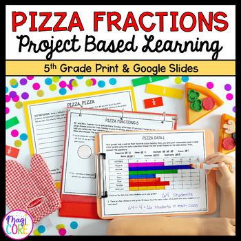 Preview of Pizza Fractions PBL - 5th Grade Math Project Based Learning
