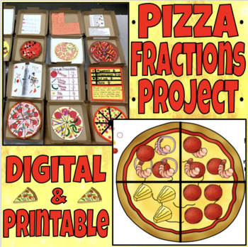 Preview of Pizza Fractions Project | Digital and Printable