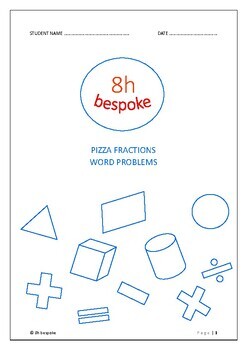 Preview of Pizza Fractions Word Problems