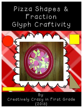 Preview of Pizza Glyph Craftivity to Teach 2D Shapes and Fractions (CCSS Aligned)