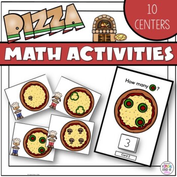 Preview of Pizza Math Centers for Kindergarten