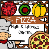 Pizza Math and Literacy Centers for Preschool, Pre-K, and 
