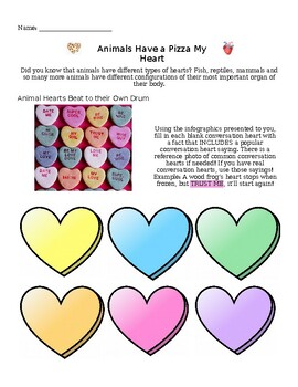 Preview of Pizza My Heart- Animal Agriculture Cardiovascular/Heart/Valentines Day