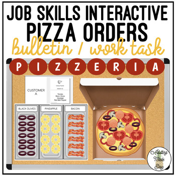 Preview of Pizza Order Interactive Bulletin Board Work Task