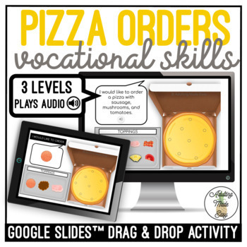 Preview of Pizza Orders Drag & Drop Google Slides