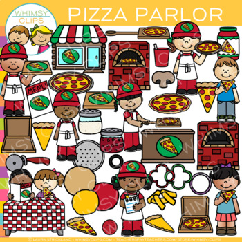 Preview of Kids Pizza Parlor Restaurant Clip Art