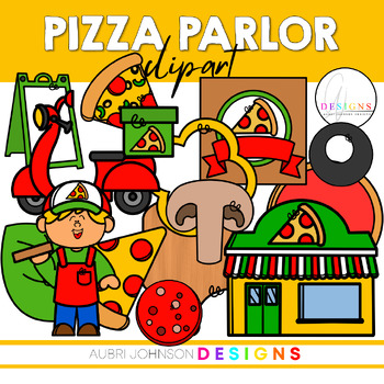 Preview of Pizza Parlor Clipart (Food Clip Art)