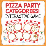 Pizza Party Categories Game for Speech Therapy