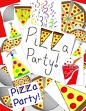 Pizza Party Clipart Bundle - Great for Teaching Fractions too!