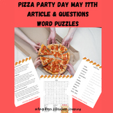 Pizza Party Day Informational Article, Comprehension Quest