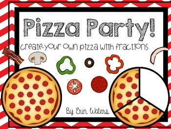 Preview of Pizza Party! Fraction Pizza Shop Craftivity