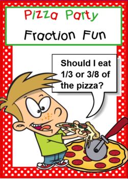 Preview of Pizza Party Fraction SMARTBOARD