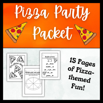 Preview of Pizza Party Packet! Fun Activities for your Pizza Party!