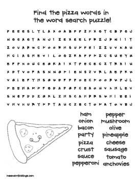 Pizza Party Printable Pack of Fun by Laura Kelly Classroom