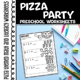 Pizza Party Theme Preschool Worksheet