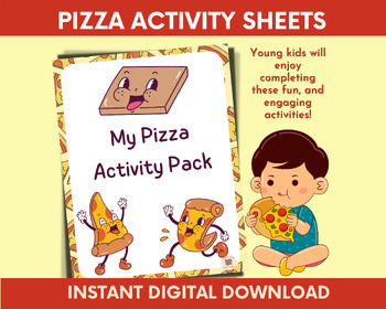 Preview of Pizza Party Worksheets, Pizza Party Activities, Fun Activities for Younger Child