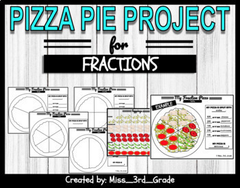 Preview of Pizza Pie Project for Fractions