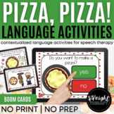 Pizza Themed Language Activities | Food Themed BOOM Cards 