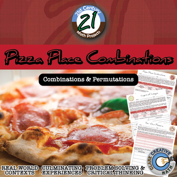 Preview of Pizza Place Combinations -- Combinations and Permutations - Math Projects