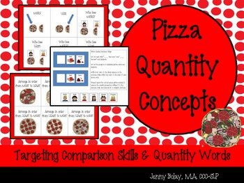 Preview of Pizza Quantity Concepts: Targeting Comparison Skills & Quantity Words