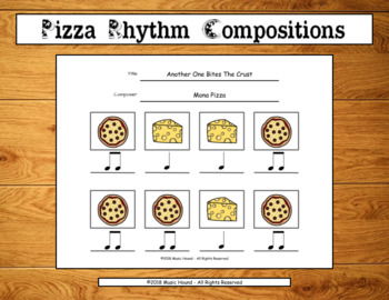 Preview of Pizza Rhythm Compositions - Quarter/Eighth Notes Edition