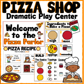 Preview of Pizza Shop Dramatic Play Center for 3K, Preschool, Pre-K and Kindergarten