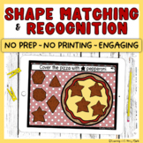 Digital Shape Recognition Activity - Pizza 2D Shape Matchi