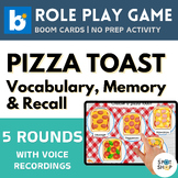 Pizza Toast Shop Vocabulary Memory and Recall Boom Cards