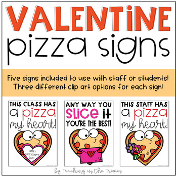 Preview of Pizza Treat Signs for Valentine's Day