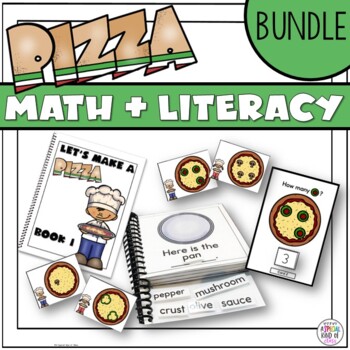 Preview of Pizza math and literacy Bundle