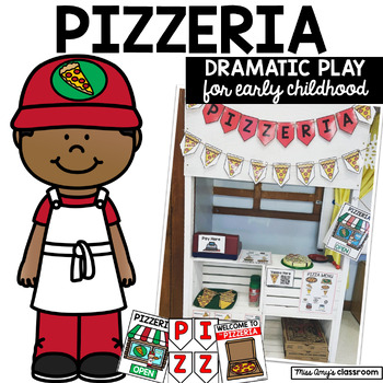 Preview of Pizzeria/Pizza Shop Dramatic Play Printables - Pizza Parlor Pretend Play