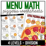 menu math worksheets teaching resources teachers pay teachers