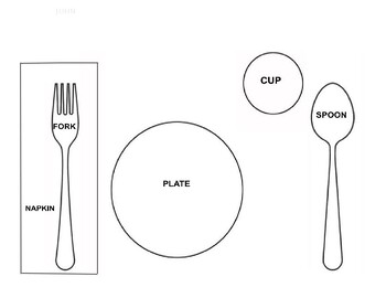 Preview of Place Mat For Mealtime Visual Support with Symbols
