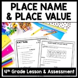 Place Value to Chart to Millions Notes & Quiz, Place Value