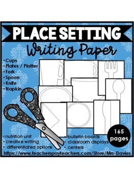 Preview of Place Setting - Dishes Writing Papers