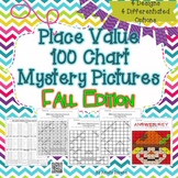 Place Value 100 Chart Mystery Picture - Fall Edition