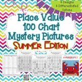 Place Value 100 Chart Mystery Picture - Summer Edition