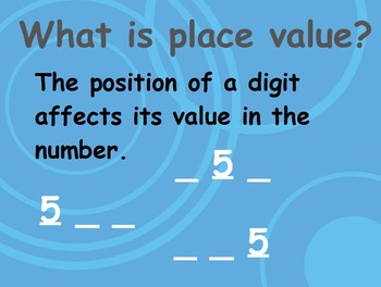 Preview of Place Value Lesson (worksheet included)