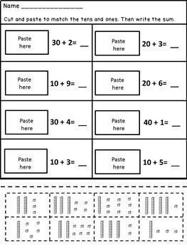 Place Value Worksheets for First Grade TENS AND ONES by Dana's Wonderland
