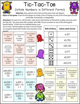 place value games 4th grade math centers 4nbt1 4nbt2 4nbt3