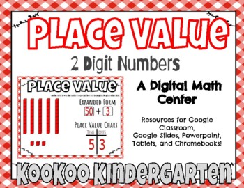 Preview of Place Value (2 Digit)-A Digital Math Center for Google Classroom