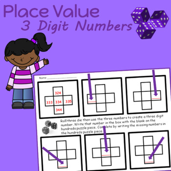 Place Value 2 and 3 Digit Numbers (pieces of a hundreds chart)