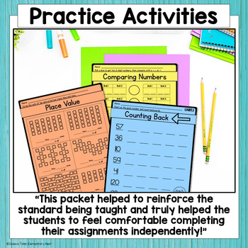 1st grade math worksheets nbt place value digital printables google slides