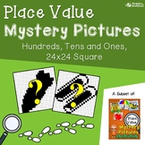 Hidden Picture Place Value Mystery Puzzles, Math Riddles Place Value Color Pages