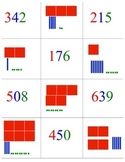 Place Value 3 digit numbers Memory Game or Flashcards