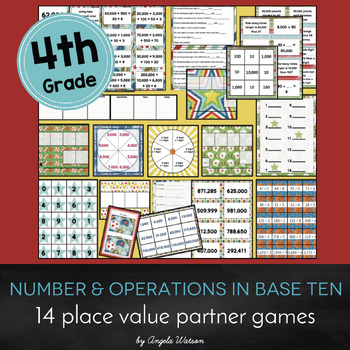 Preview of Place Value 4th Grade: 14 math games