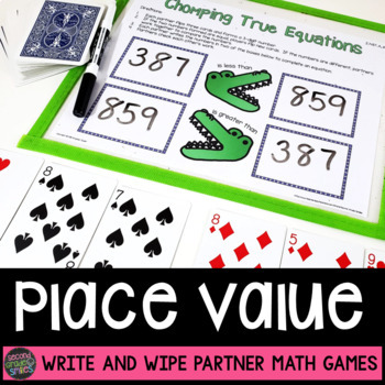 Preview of 2nd Grade Place Value Games - Second Grade Place Value Centers - Compare Numbers